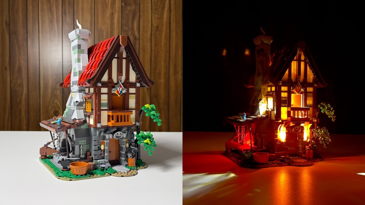 Medieval Forge House with LIGHTING - LUMIBRICKS Review