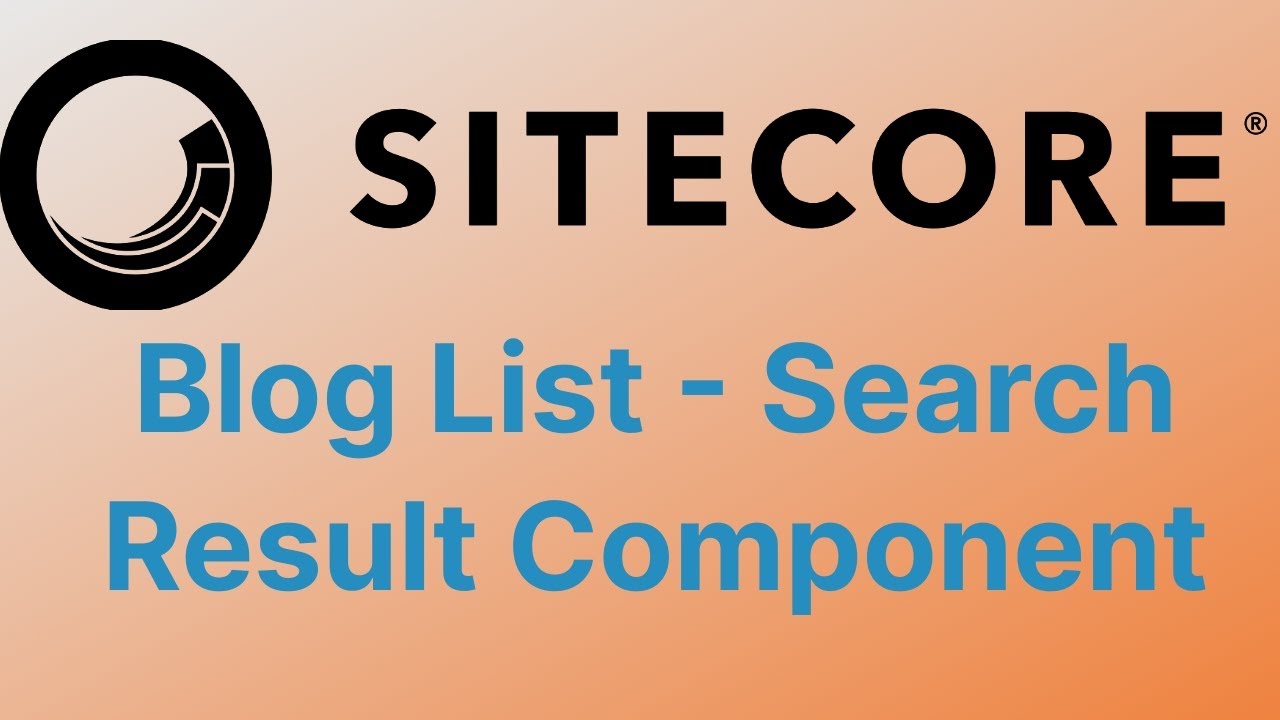 Blog List Using Search Result Component