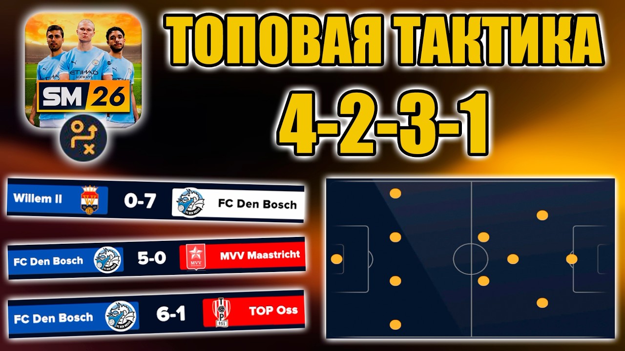 SM26 ТАКТИКИ ▶ ЛУЧШАЯ ТАКТИКА 4-2-3-1, С КОТОРОЙ ВАША КОМАНДА БУДЕТ ЗАБИВАТЬ БОЛЬШЕ ВСЕГО ГОЛОВ!
