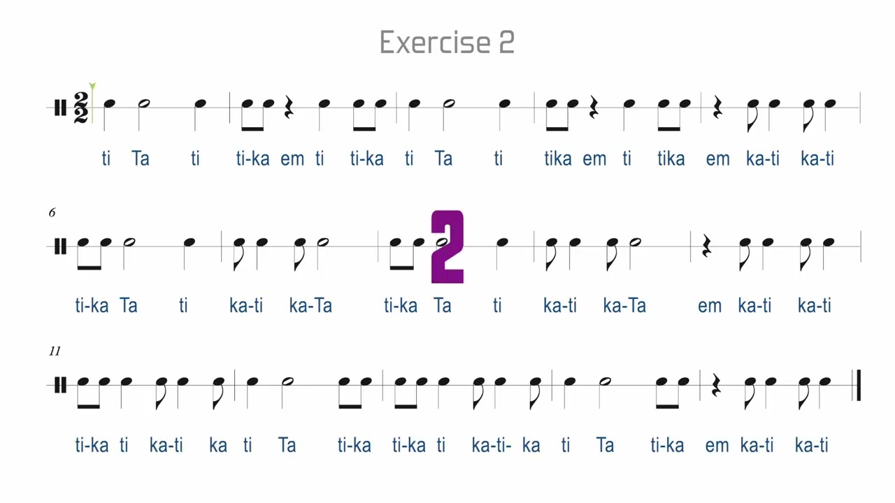 RHYTHM EXERCISE WITH CUT TIME SIGNATURE #musiclessons   #musictheory #musicclasses
