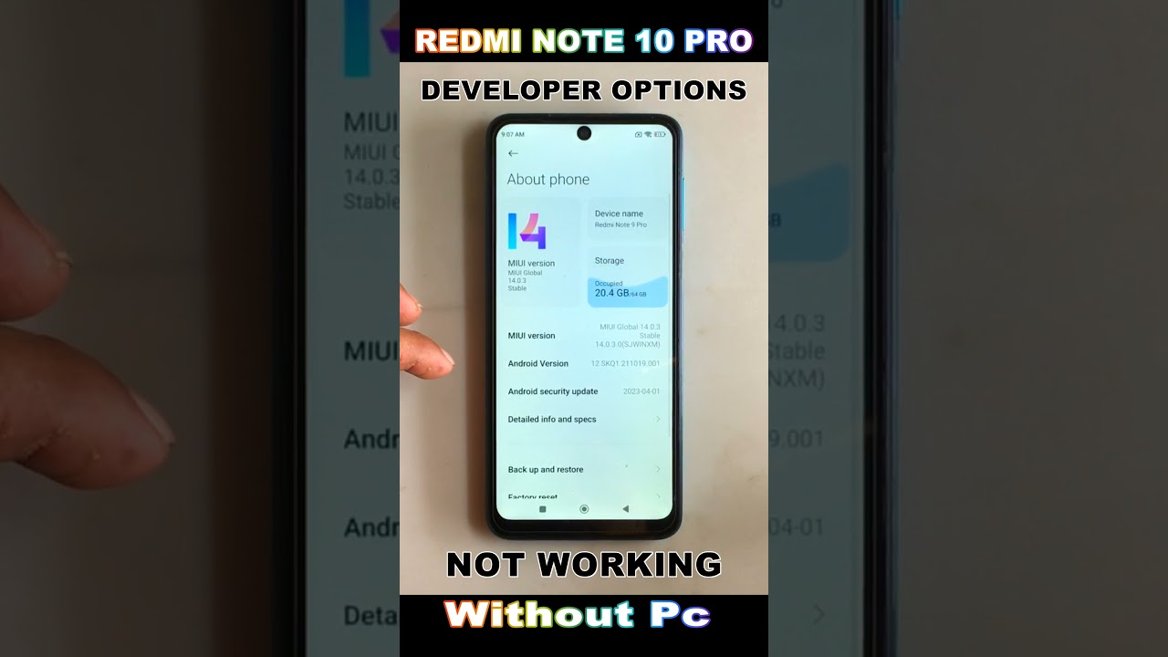 REDMI NOTE 10 PRO MIUI 14  DEVELOPER OPTION HIDDEN SETTING TO ENABLE🔥DEVELOPER OPTIONS REDMI NOTE 10