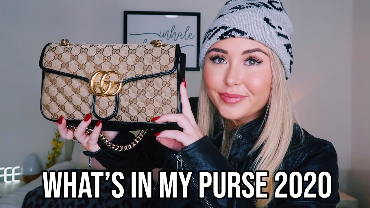 ЧТО В МОЕЙ СУМОЧКЕ 2020 || Маленькая сумка через плечо Gucci GG Marmont
