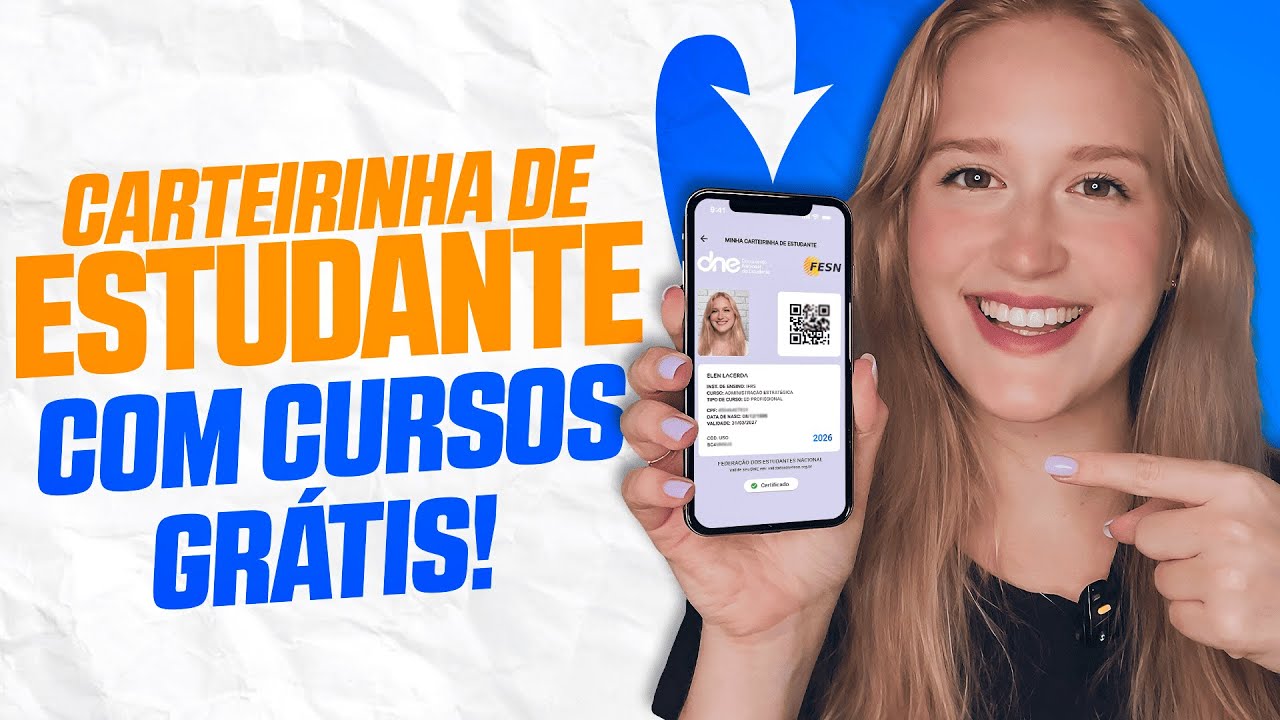 Carteirinha de Estudante através de CURSOS GRÁTIS! Saiba como fazer!