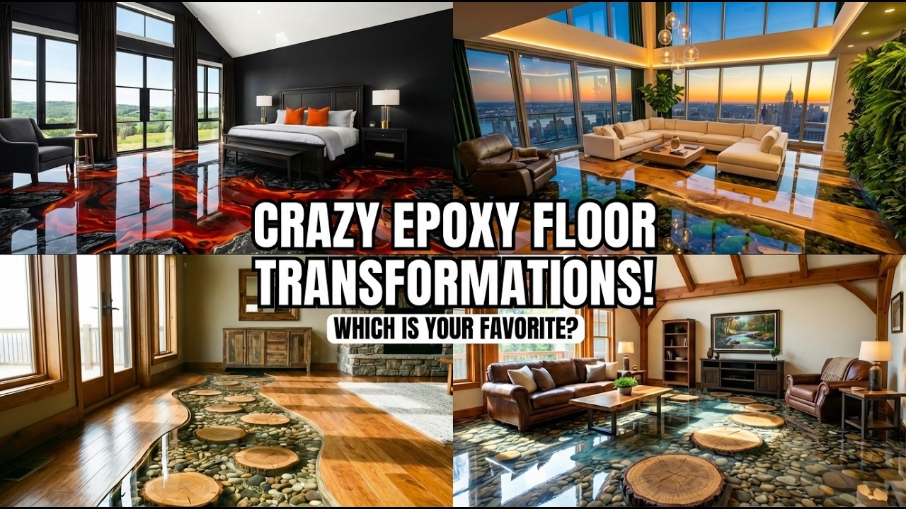 Craziest Epoxy Floor Transformation. Which one is your favorite? #3depoxyfloor #qualityflooring