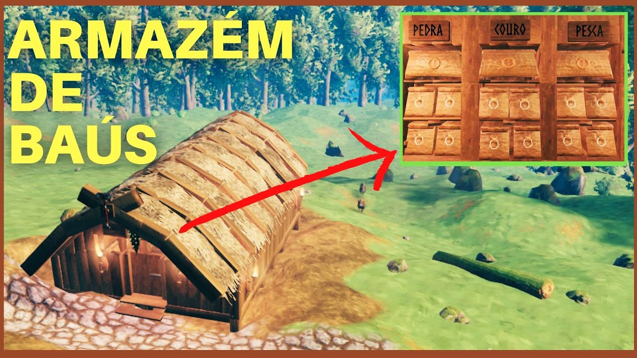 VALHEIM - ARMAZÉM DE BAÚS (GUIA CONSTRUÇÃO)