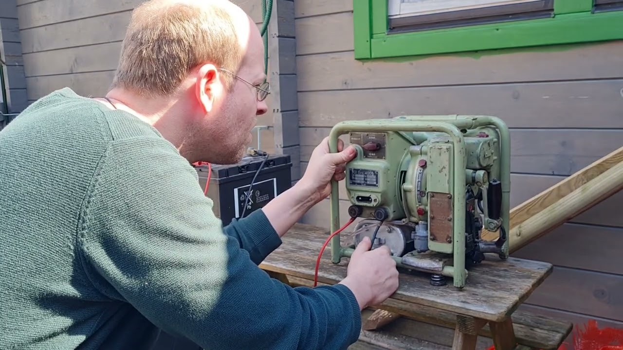 Auto Union GG 400 generator battery start,