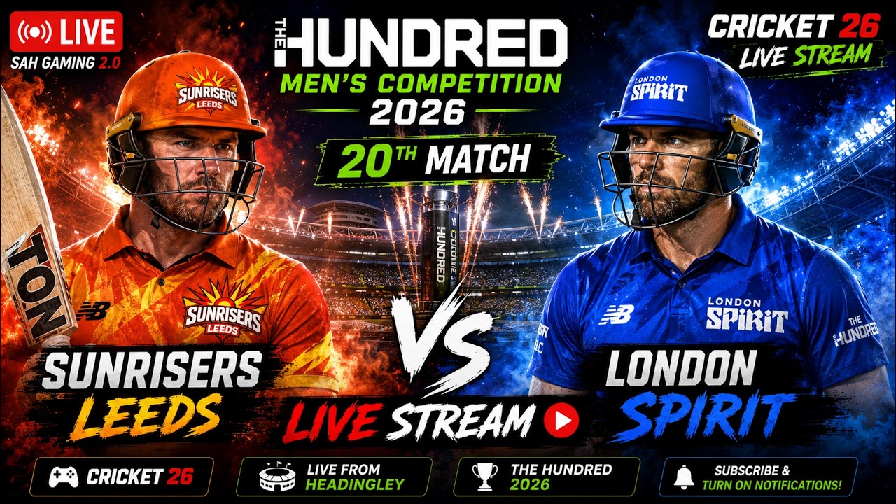 Sunrisers Leeds vs London Spirit, 20th Match, The Hundred Men's Competition 2026#shorts#verticallive