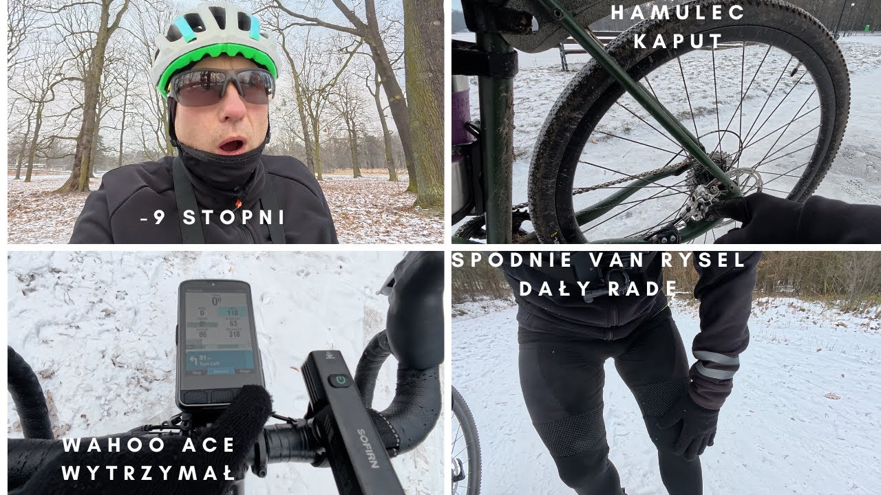 Mróz -9 stopni i test godzinny Wahoo Ace - Dji OA 5 Pro - Spodnie Zimowe Van Rysel :-) #Vlog 294