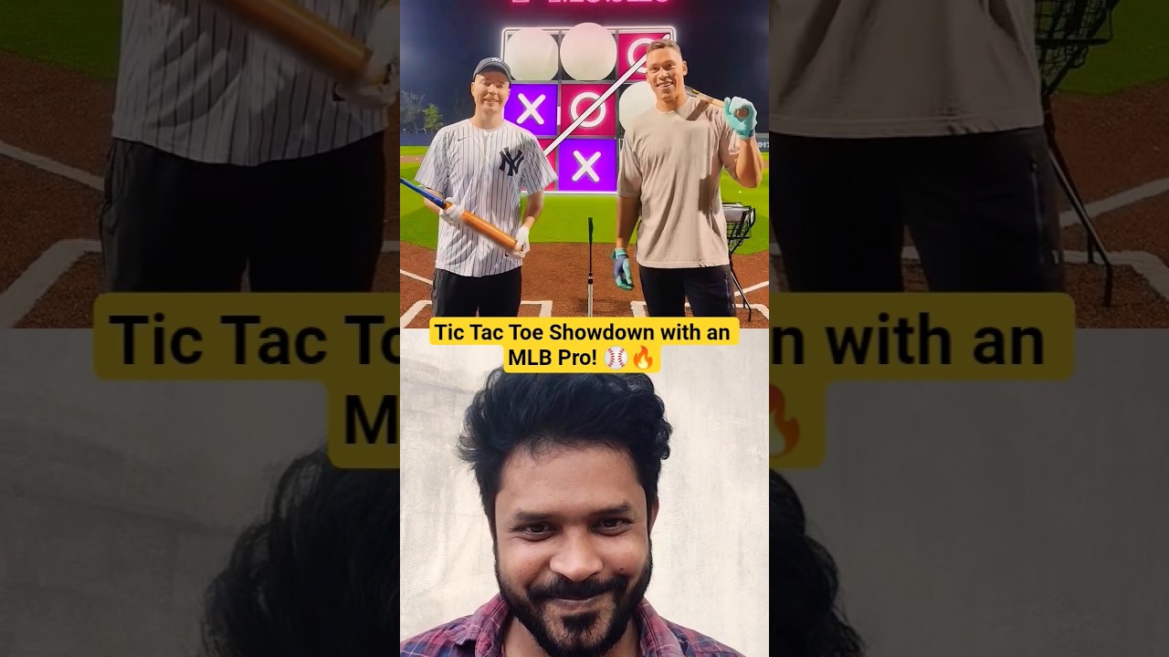 Tic Tac Toe Showdown with an MLB Pro! ⚾🔥 #MLBChallenge #BaseballSkills #shorts