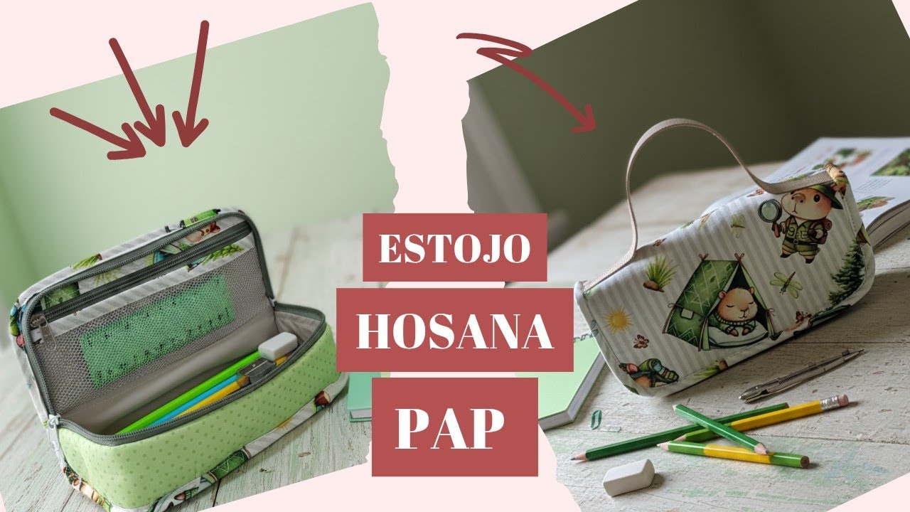 Como fazer Estojo em tecido para escola / Estojo Hosana - PAP