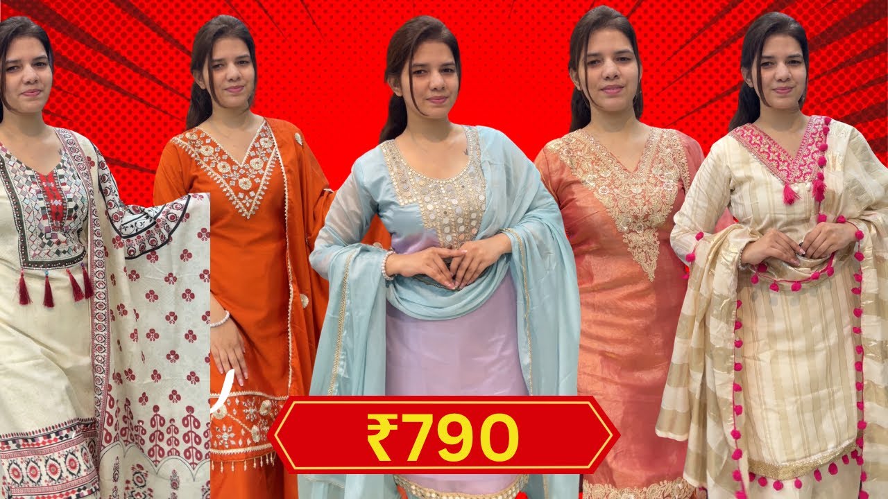 Heavy Designer Suits in just ₹790✨💖|आज छोड़ा तो पछताओगे😱 |☎️7060550902 |S to 3XL |Wholesale Rate