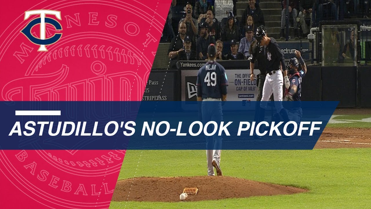 Willians Astudillo Picks Off Shane Robinson Without Even Looking!