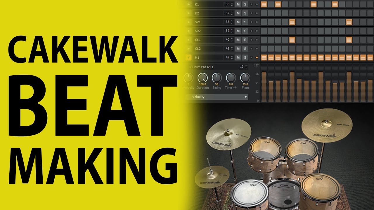 Как использовать Cakewalk от Bandlab: создание барабанных битов