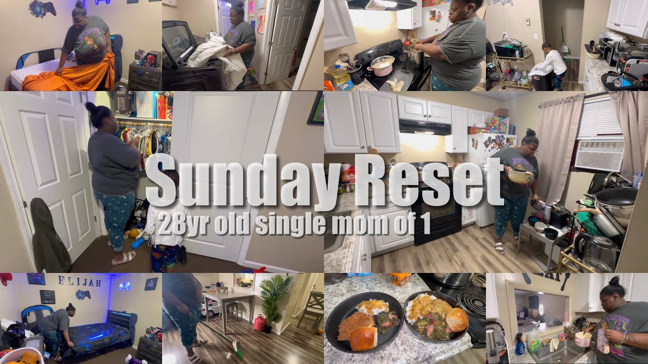 SUNDAY RESET | LET’S GET THIS HOUSE TOGETHER AND COOK A SOUL FOOD DINNER + MOTHERING 🧑‍🧒💙