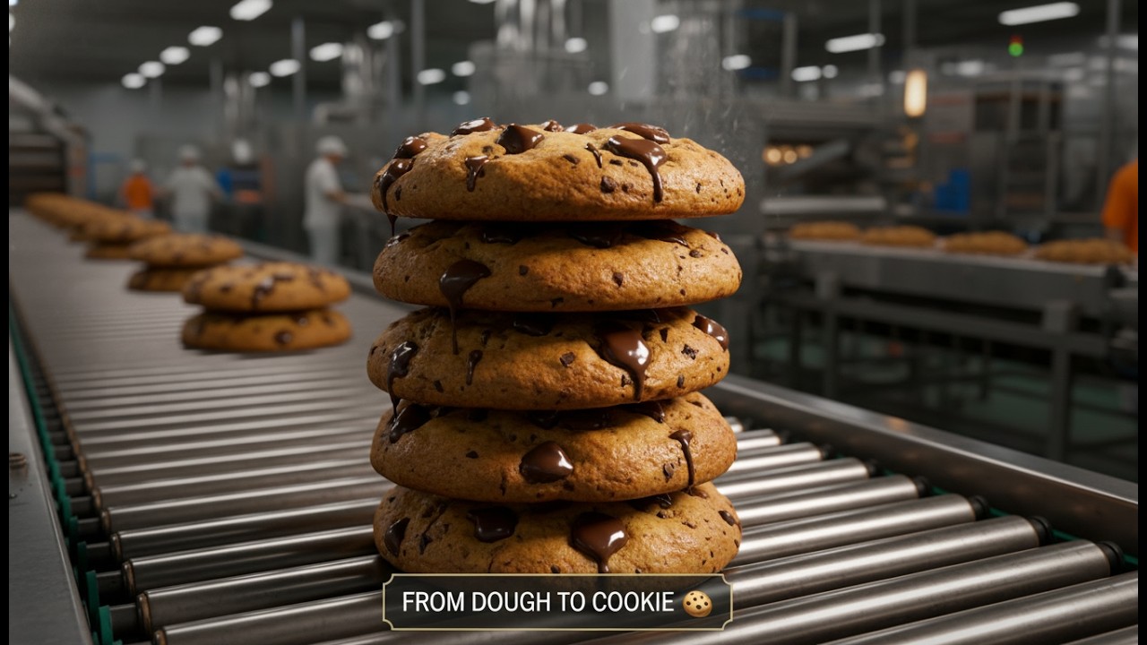 How Cookies Are Made in Factory Amazing Process How Cookies Are Made in Factory 🍪
