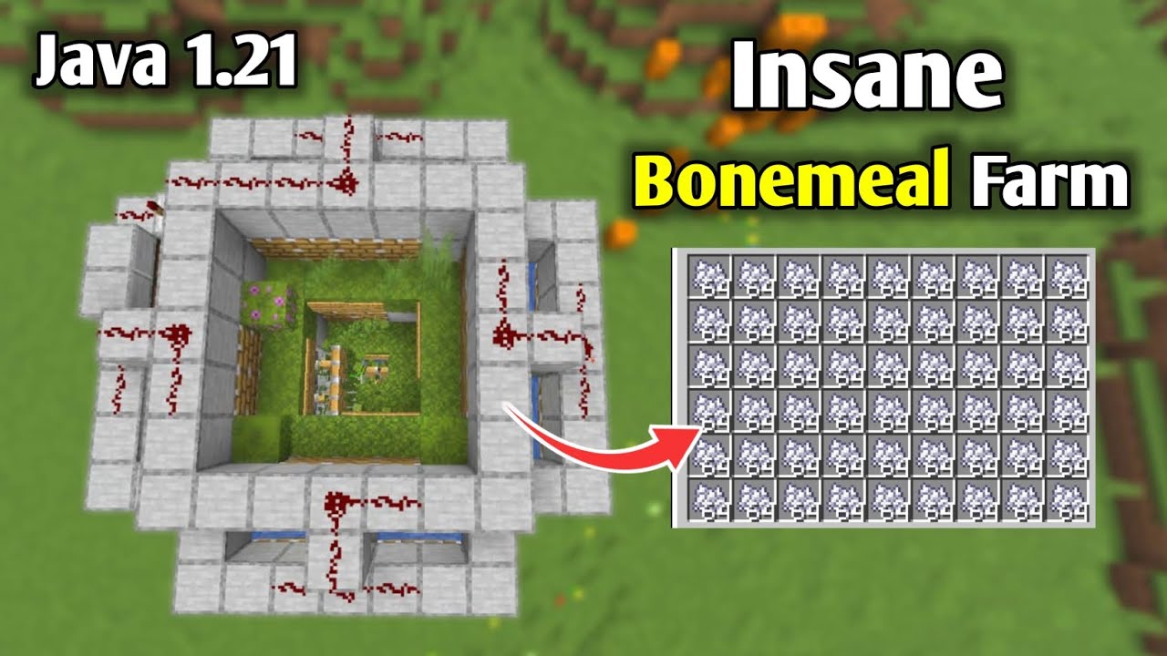 Unlimited Bonemeal Farm Minecraft 1.21 Java – Easy Automatic Farm
