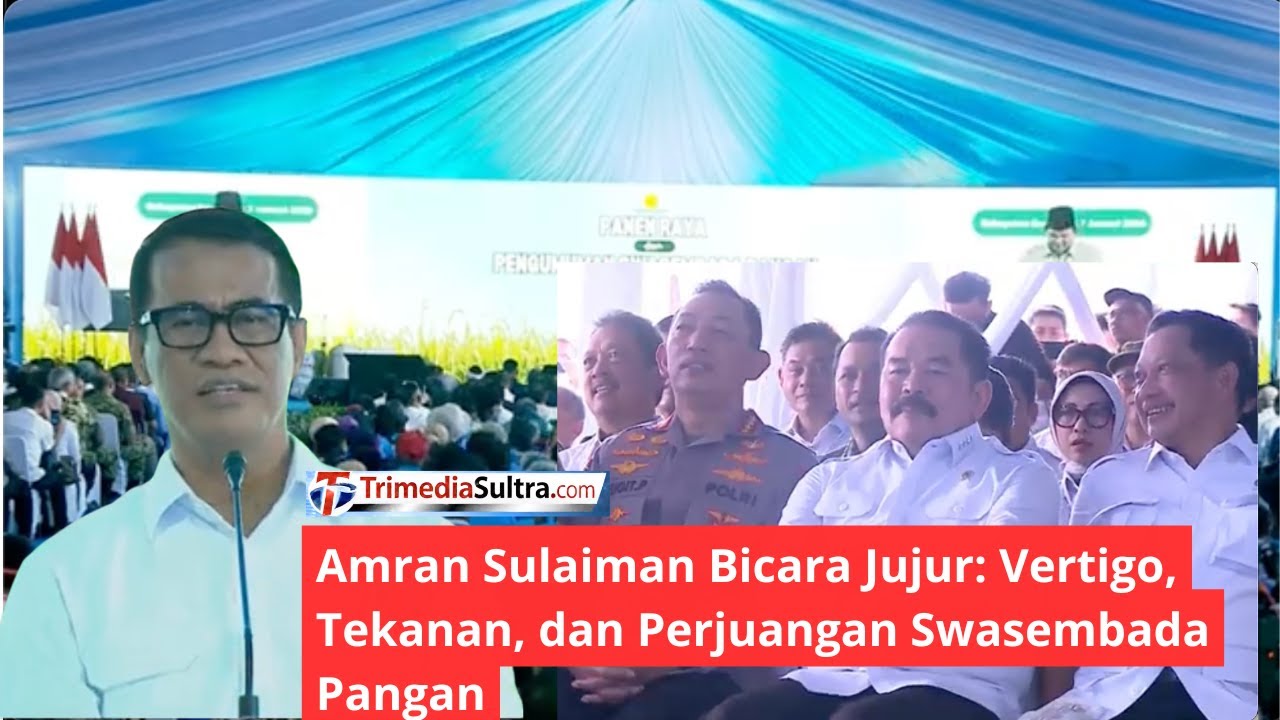 Swasembada Pangan 2025: Pengakuan Jujur Mentan Amran di Hadapan Presiden