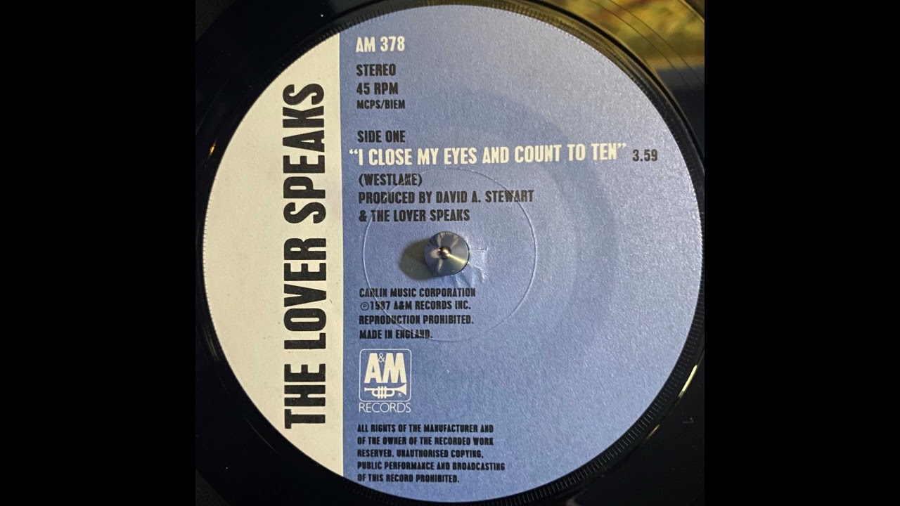 The Lover Speaks - I Close My Eyes And Count To Ten (1987)