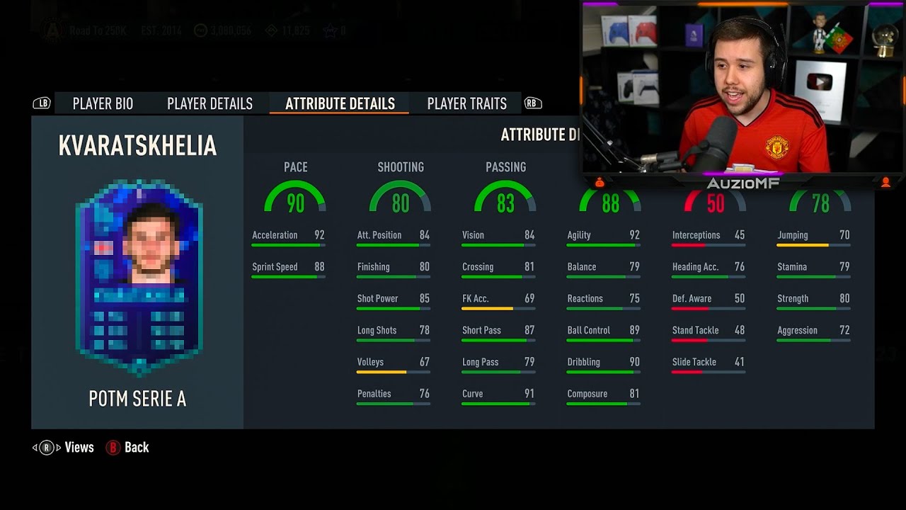 Auzio Reacts to NEW 86 POTM Kvaratskhelia SBC