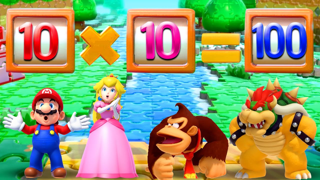 【マリオパーティ Nintendo Switch】チーム対決マリオ・ピーチ姫タッグ vs クッパ・ドンキーコング(最強CPUたつじん)