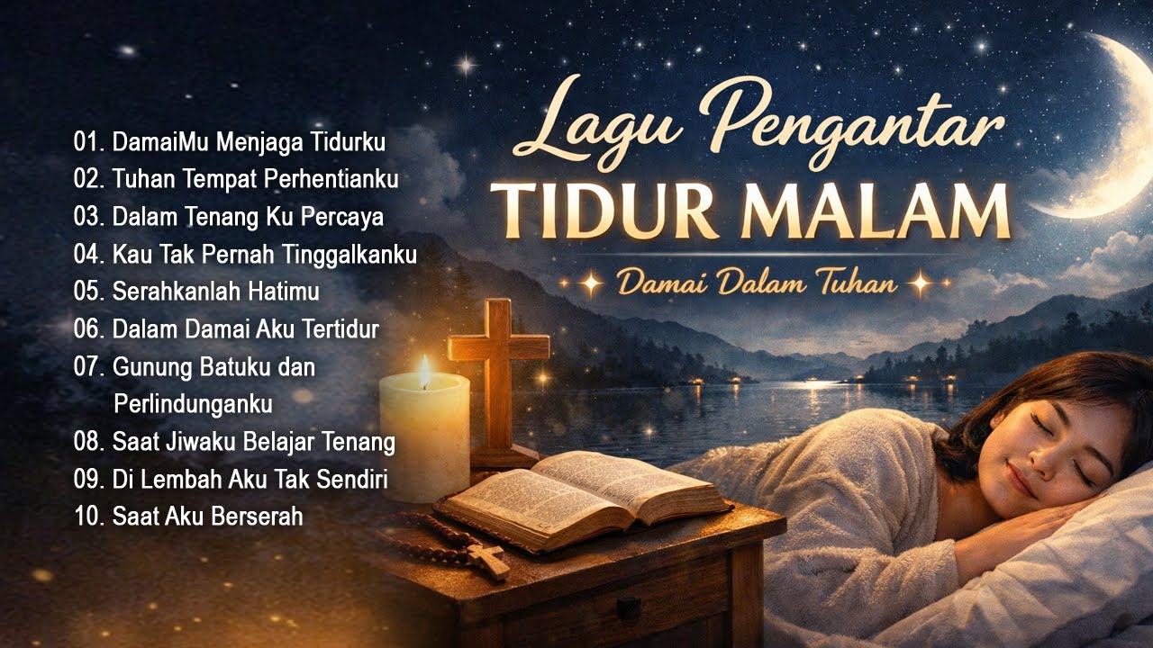 Lagu Rohani Malam Hari | Damai Tuhan di Tengah Pergumulan Hidup (1 Jam)