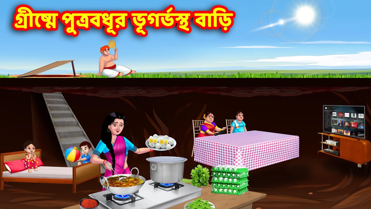 গ্রীষ্মে পুত্রবধূর ভূগর্ভস্থ বাড়ি Sasuri Vs Bouma | Bangla stories | Bengali Golpo |Thakurmar Jhuli