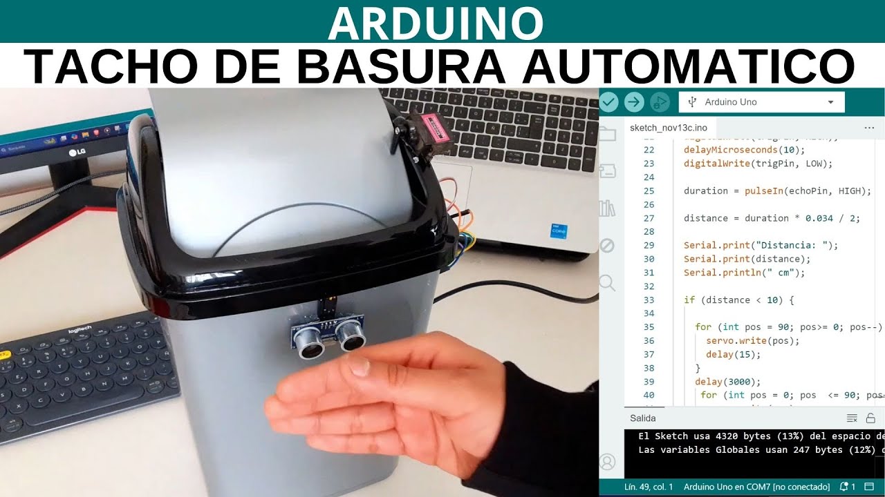 Tacho de Basura Automático - Proyectos Escolares  - Tutorial Paso a Paso