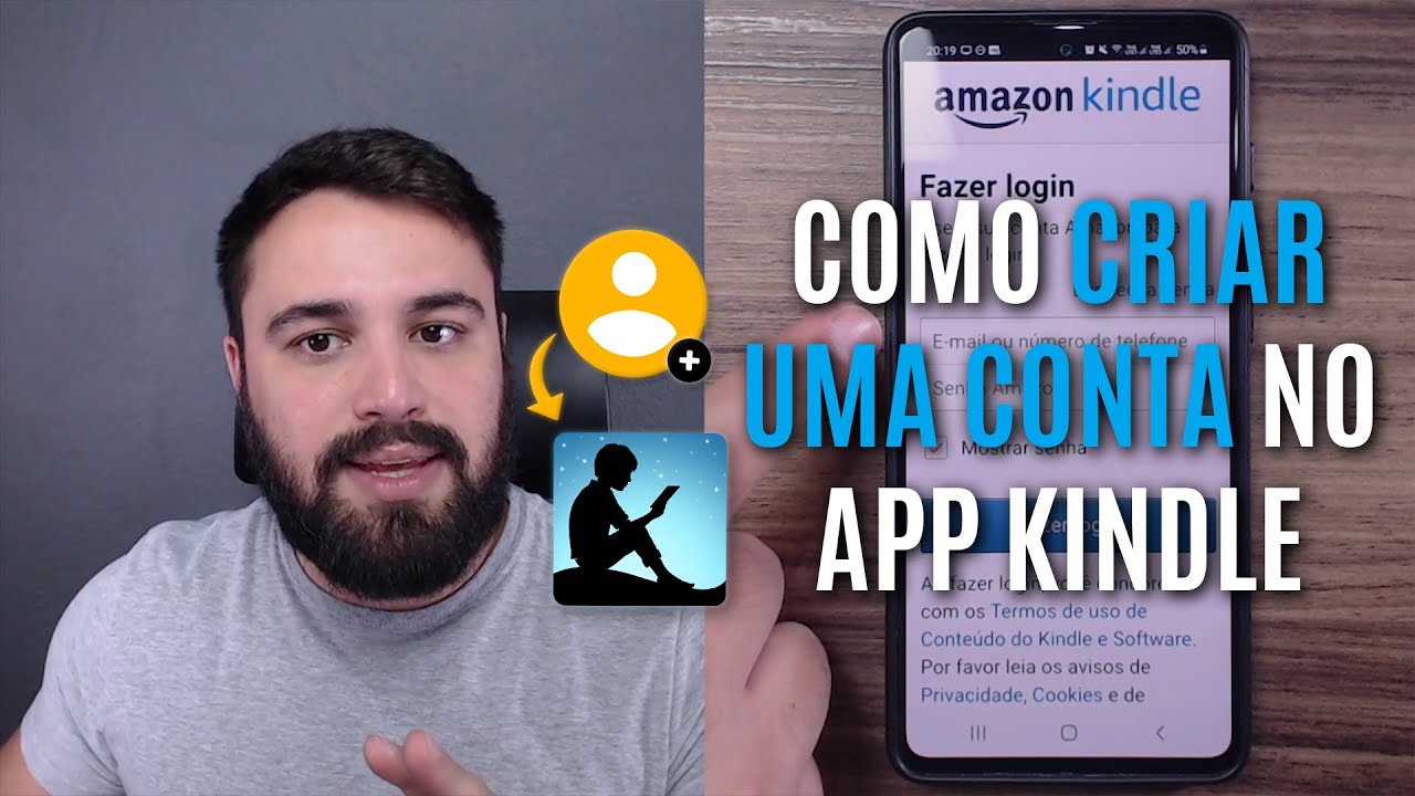 COMO CRIAR UMA CONTA NO APLICATIVO KINDLE