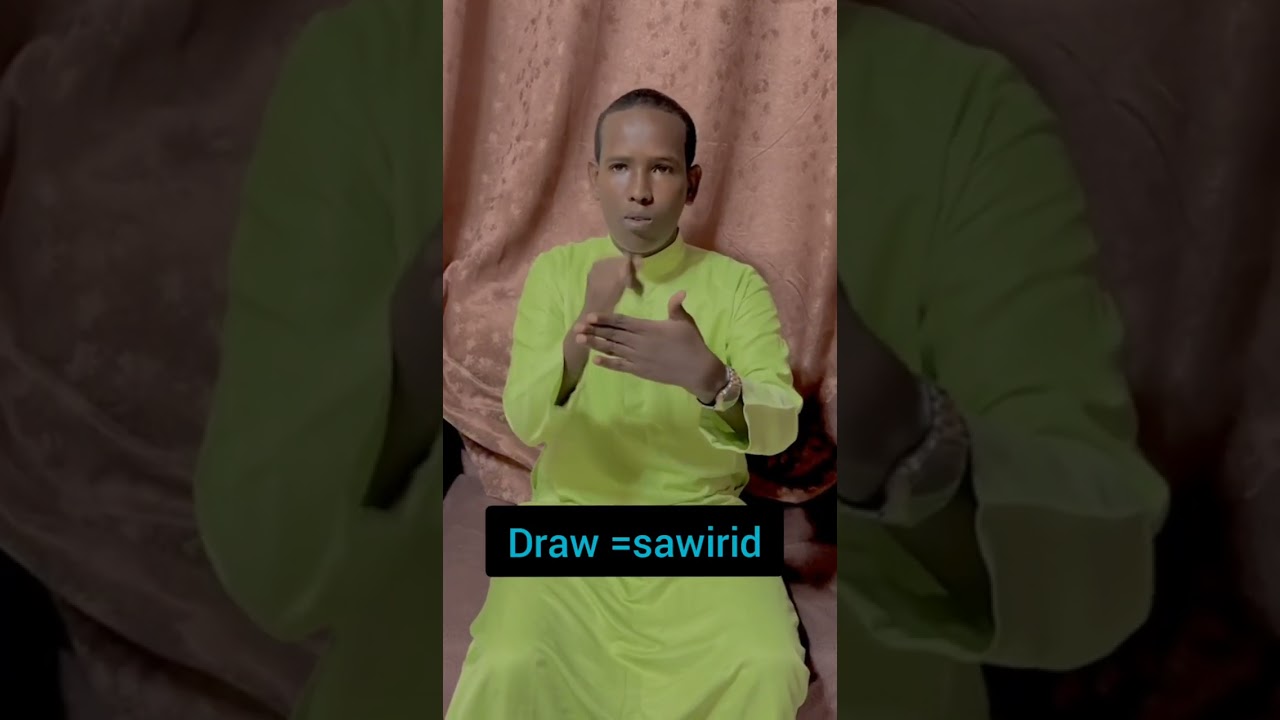 CASHARKII 2AAD LUUQADA SUUL DHABAALAHA sign language (hello' name ,deaf number,asl,nice)