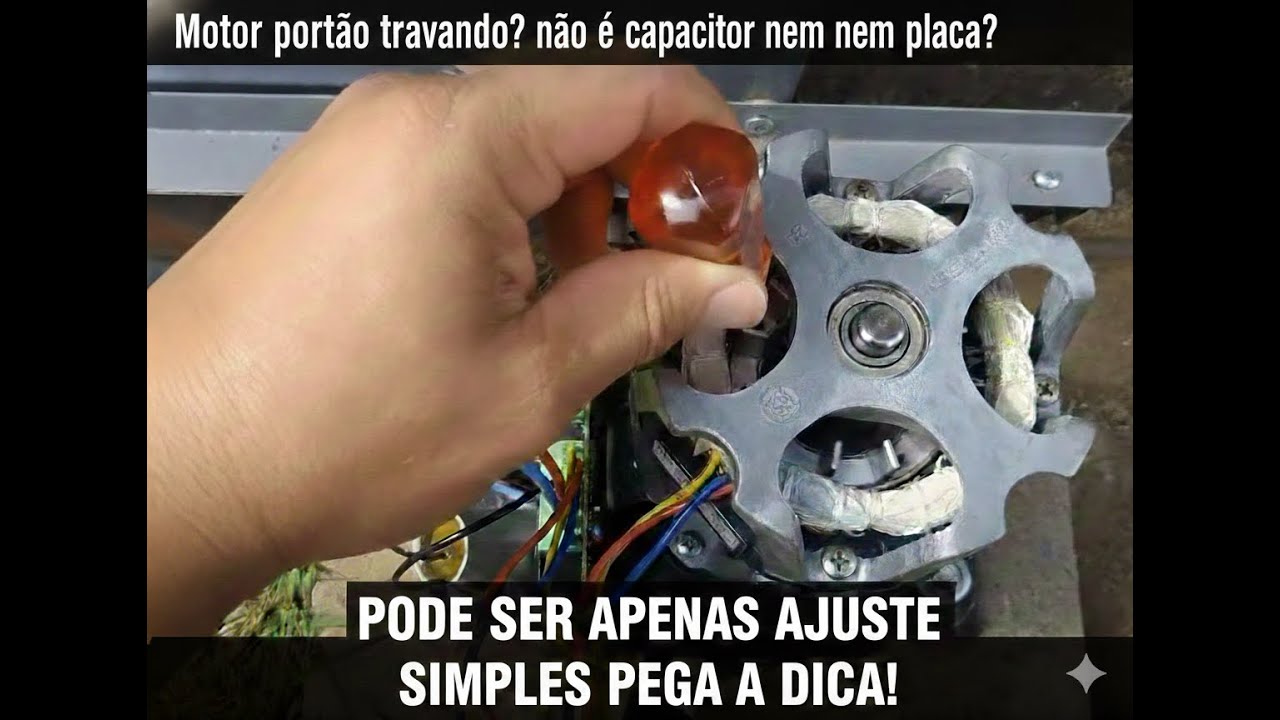 Motor portão travando? Não é capacitor e nem placa? Não condene o motor antes de ver isso!