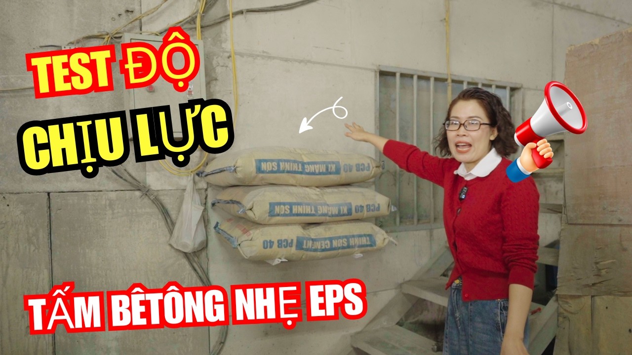 Test độ chịu lực tấm bê tông nhẹ