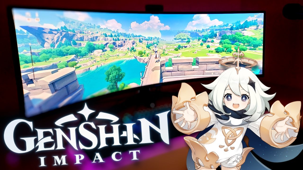 Предварительный просмотр игрового процесса Genshin Impact на ультрашироком экране | Ультраширокий...