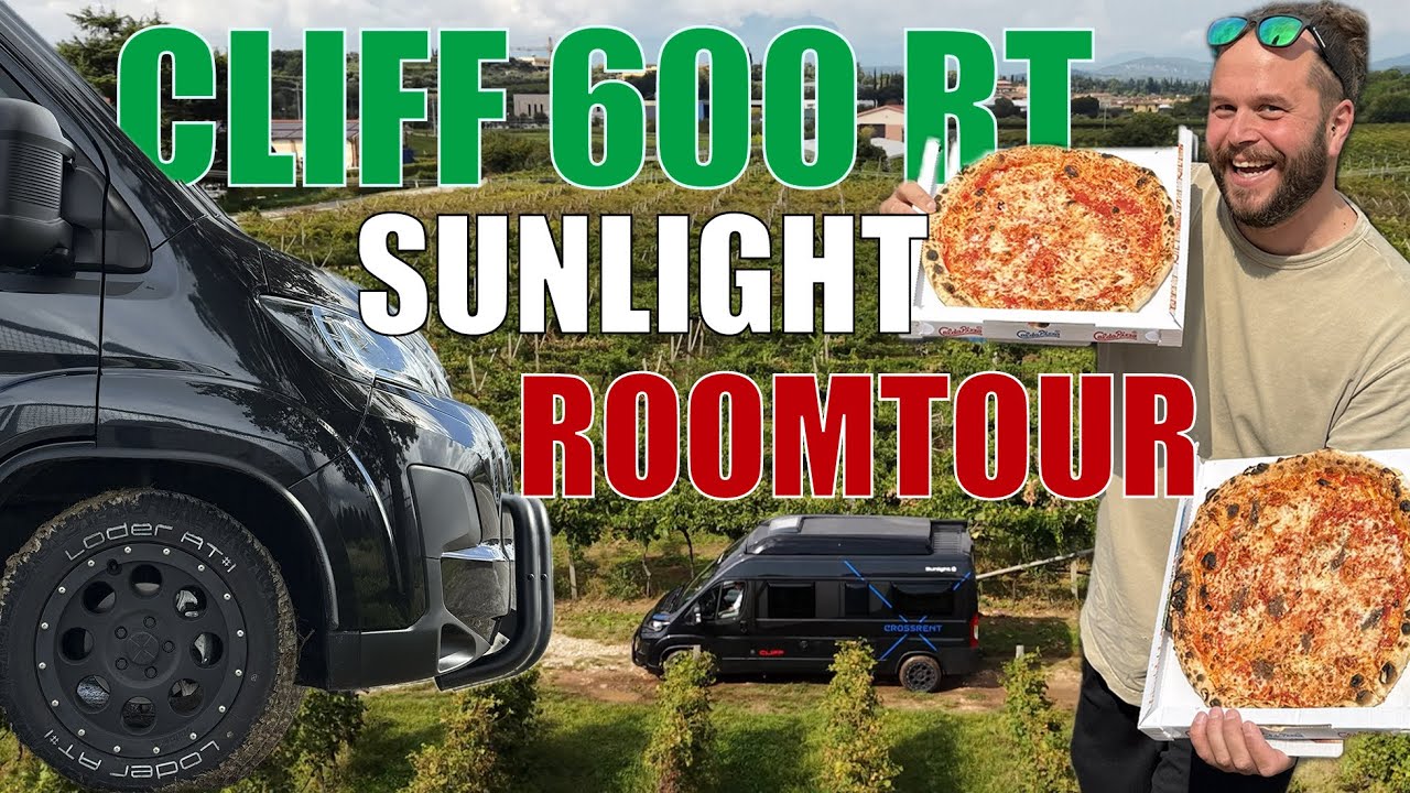 Familien-Camper - Roomtour durch den Sunlight Cliff 600 RT Adventure von Crossrent mitten in Italien