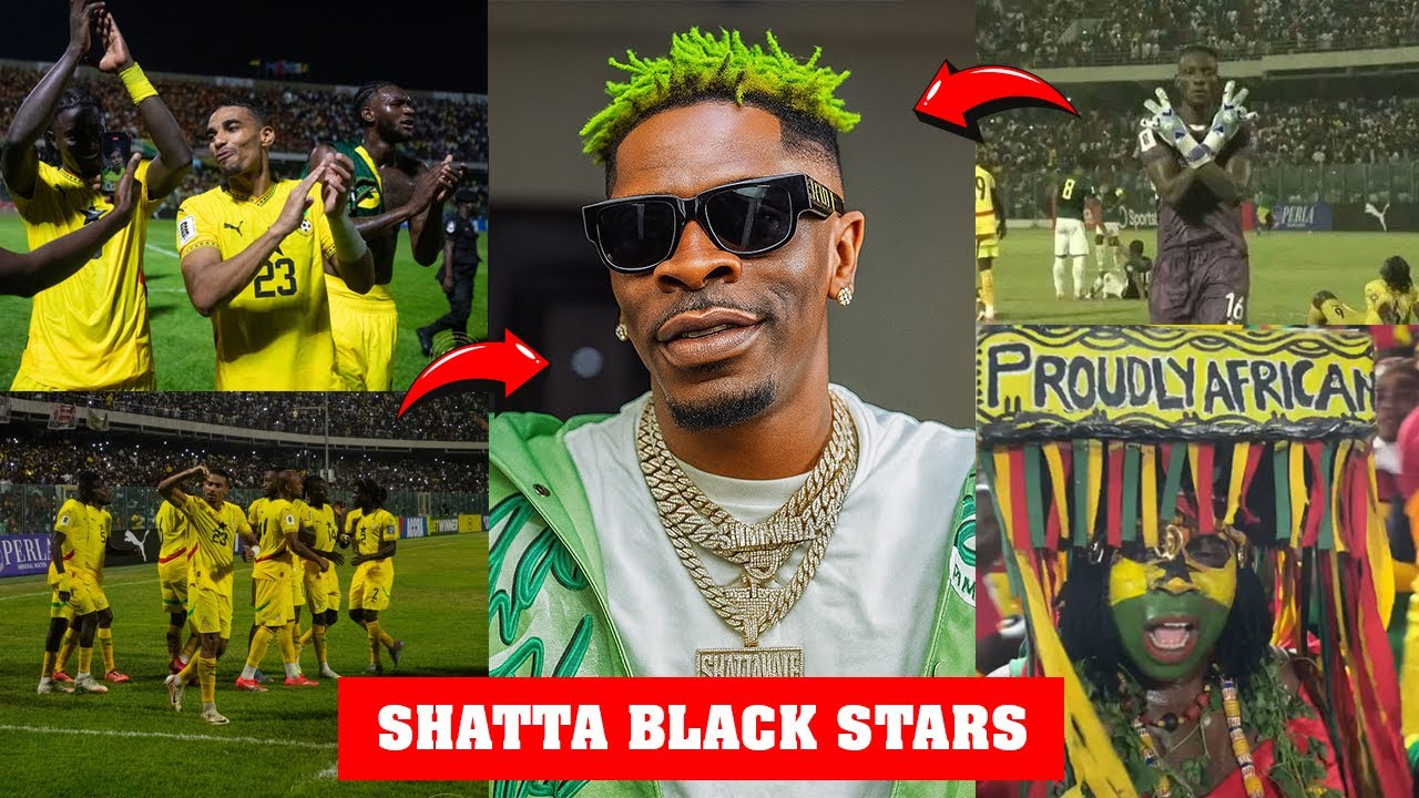 Black Stars celebrate Mali win with Shatta Wale songs back to back in Accra Sports Stadium
