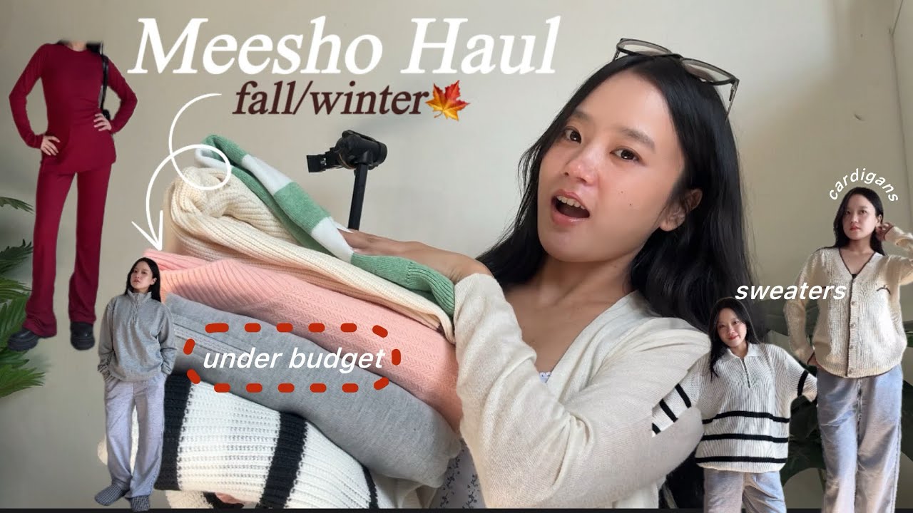 What i bought from MEESHO!!🛍️ || 🍁Huge Winter Haul🍁|| Sweaters, Cardigans and what not⚡️
