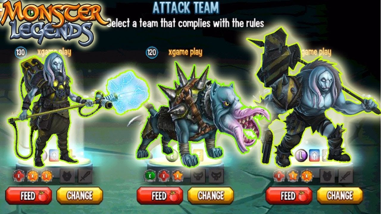 Monster Legends Equipo Roxen Nexor Rexx Metal family review combat