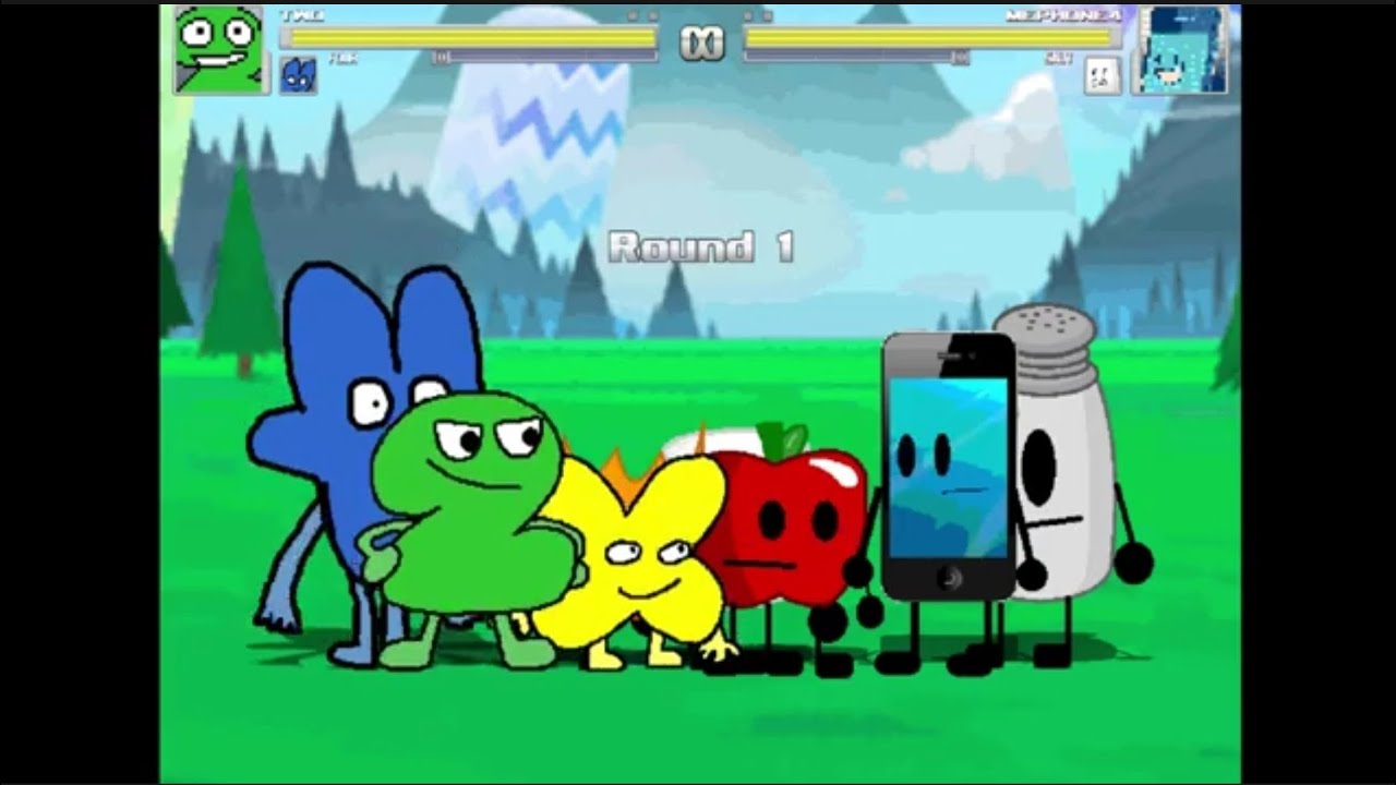 M.U.G.E.N: Team BFDI VS. Team Inanimate Insanity 3 #bfdi #inanimateinsanity #mugen
