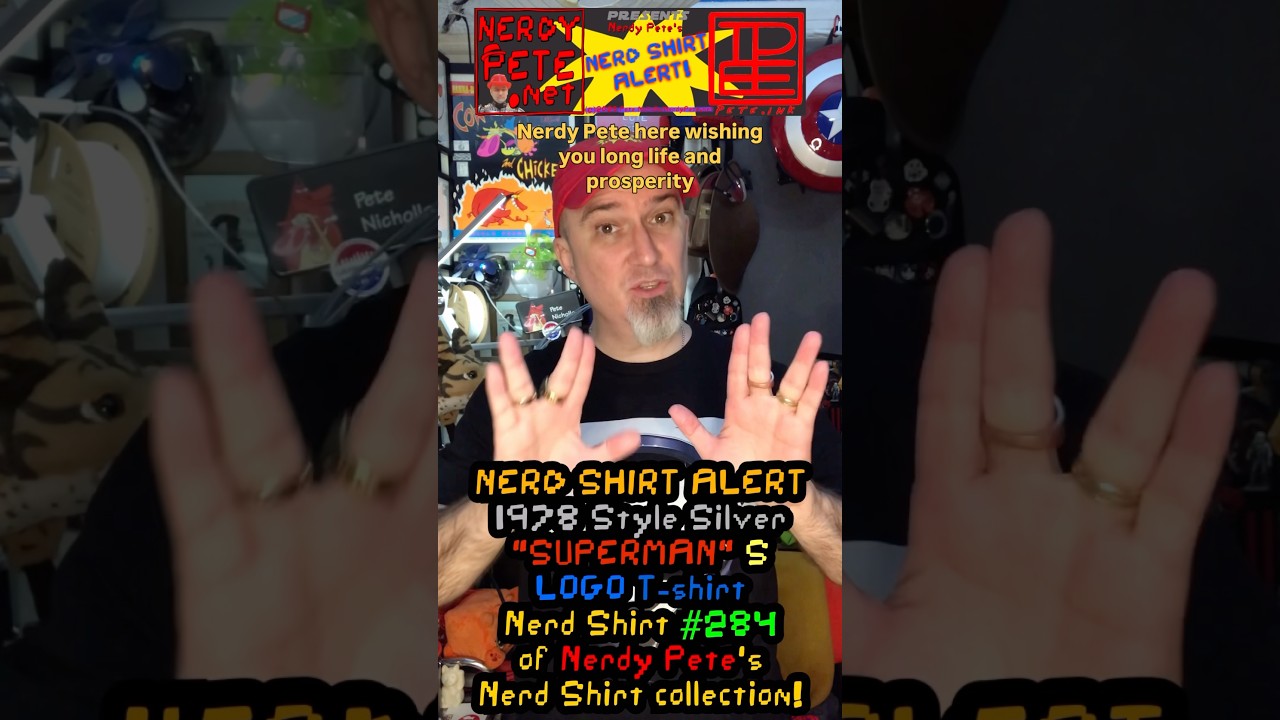 NERD SHIRT ALERT!  Nerd Shirt 284 is My 1978 Style Silver &ldquo;SUPERMAN&rdquo; Movie S Logo T-shirt!