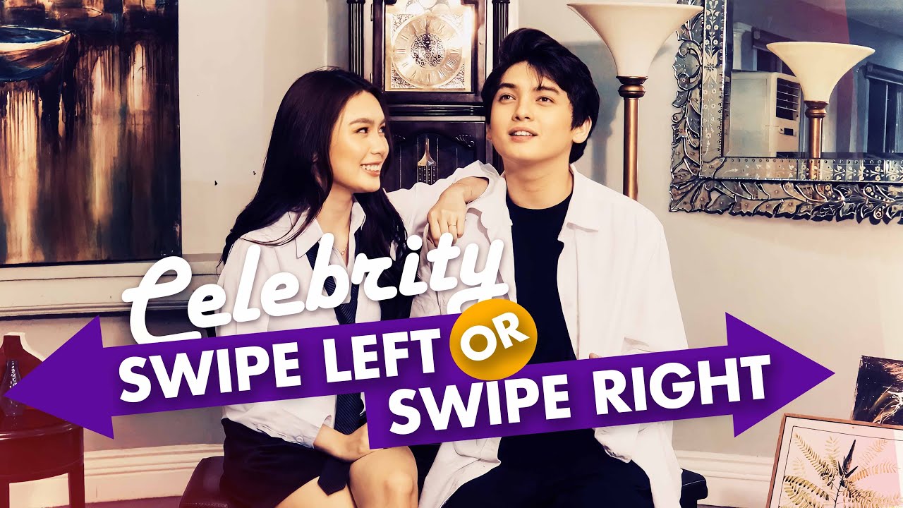 FRANCINE DIAZ & SETH FEDELIN play CELEBRITY SWIPE LEFT OR SWIPE RIGHT | #MyFutureYou