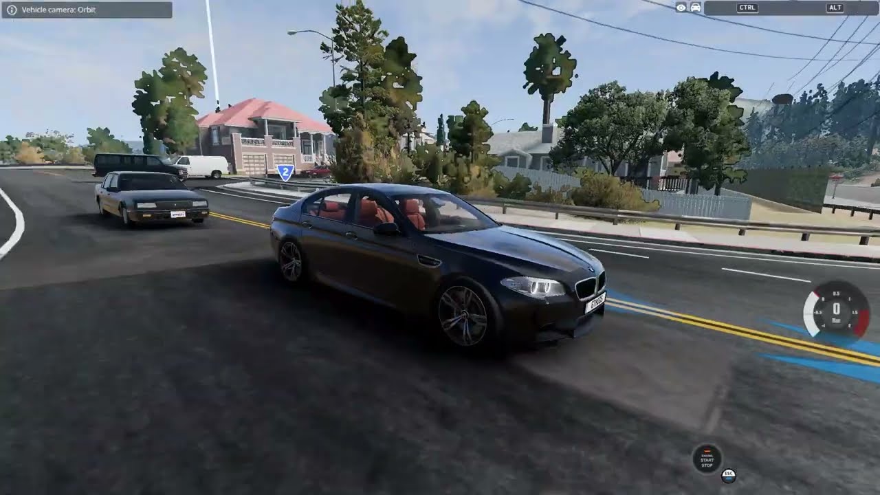 BMW M5 F10 with a Steering Wheel | BeamNG.drive
