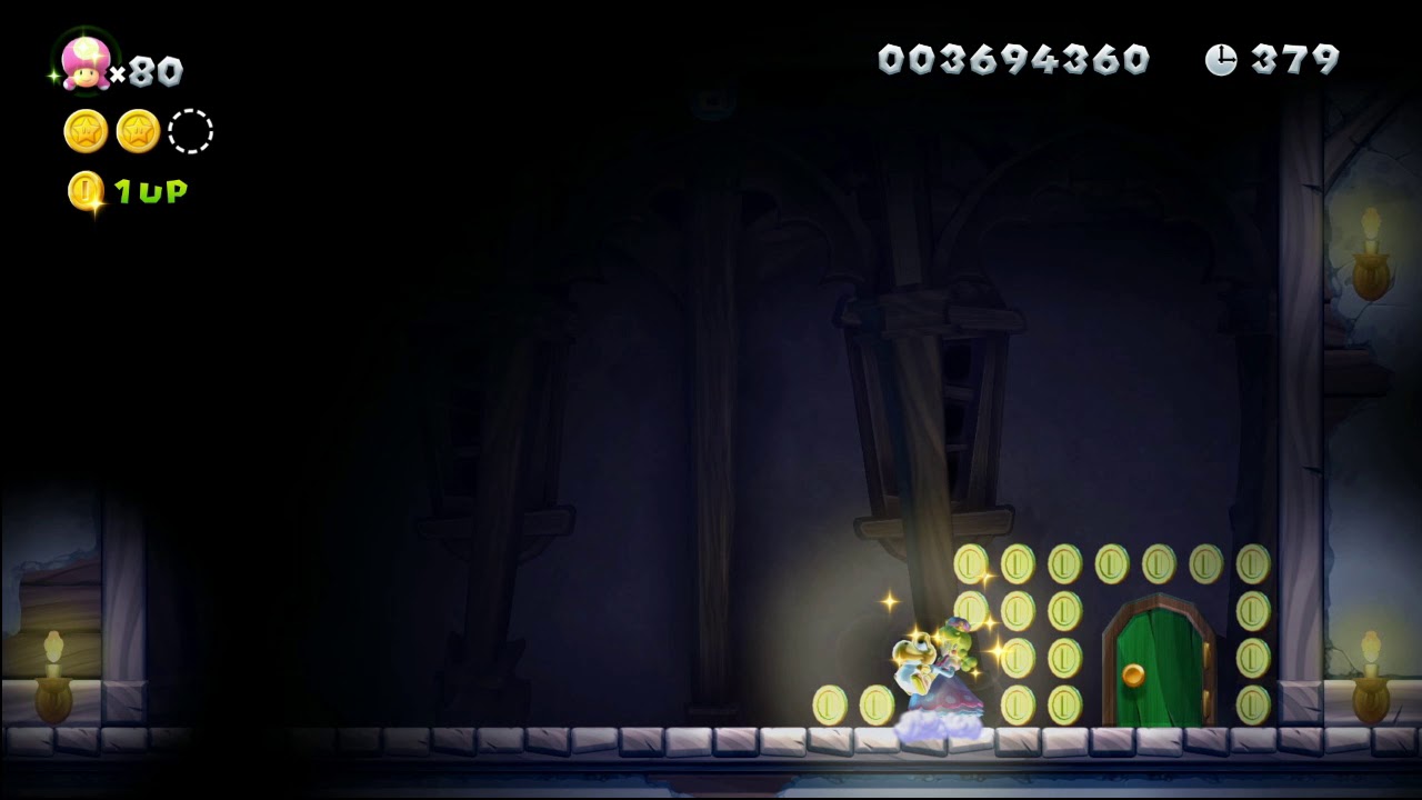 【NS】蘇打叢林 5-鬼屋 二星幣(黑旗路線) 【Mario U】 New 超級瑪利歐兄弟 U 豪華版