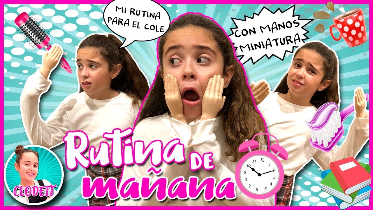 Mi RUTINA de MAÑANA para IR al COLEGIO con MANOS MINIATURA! RETO MANOS PEQUEÑAS TINY HANDS CHALLENGE