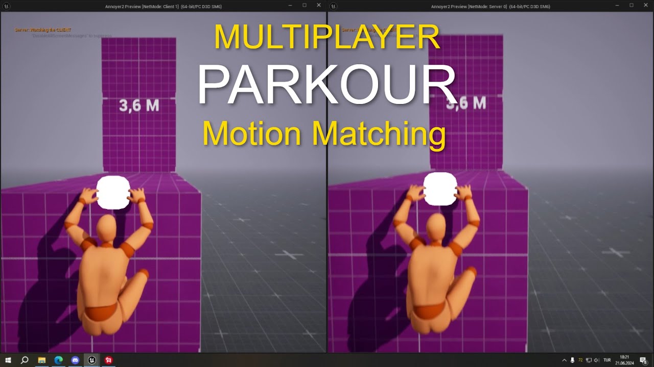 UE5 Multiplayer Parkour with Motion Matching
