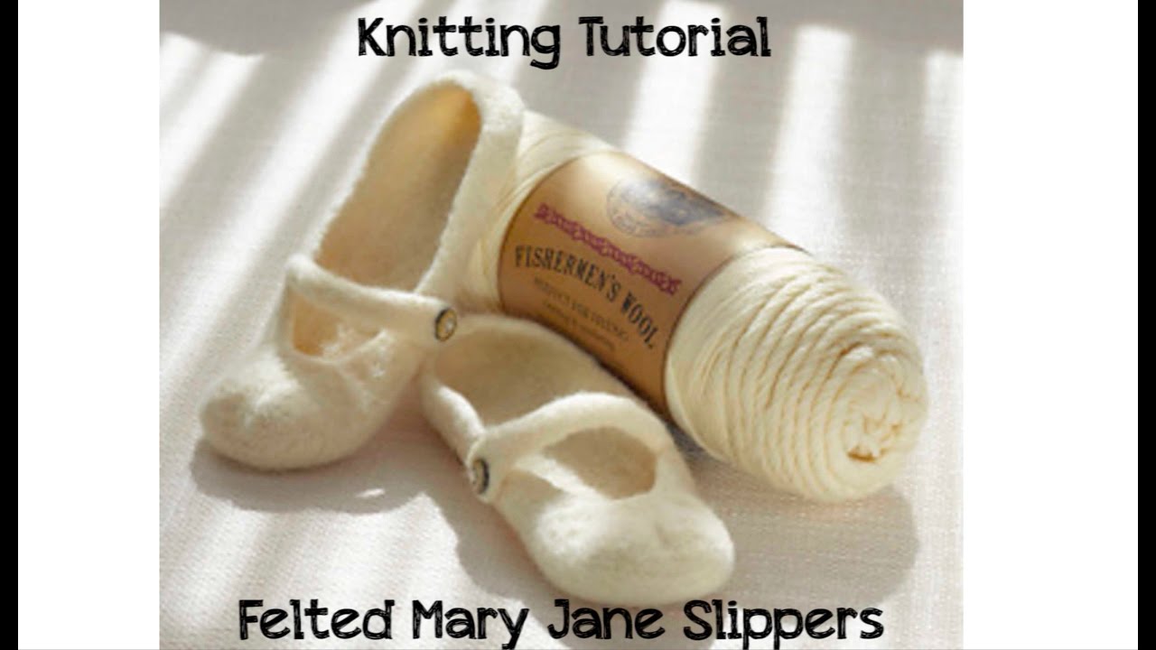KNITTING TUTORIAL - LION BRAND FELTED SLIPPERS