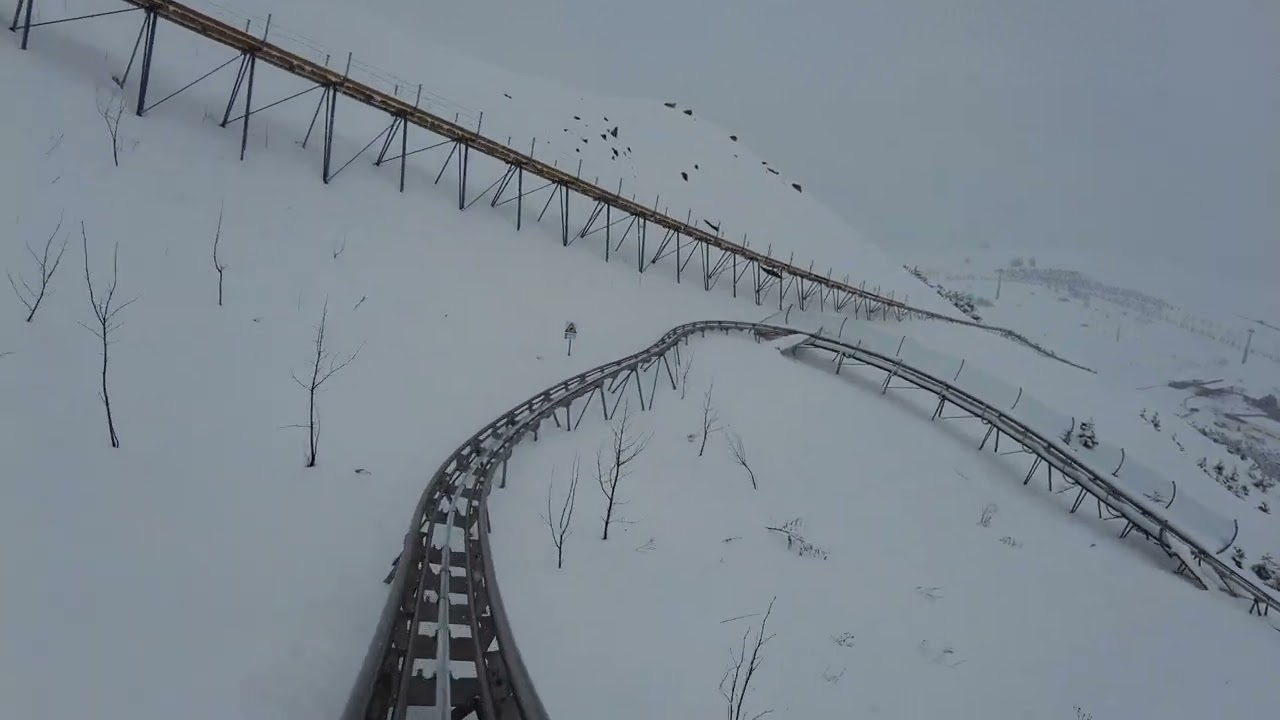 Azerbaijan - shahdag Mountain Resort roller coaster March 2022