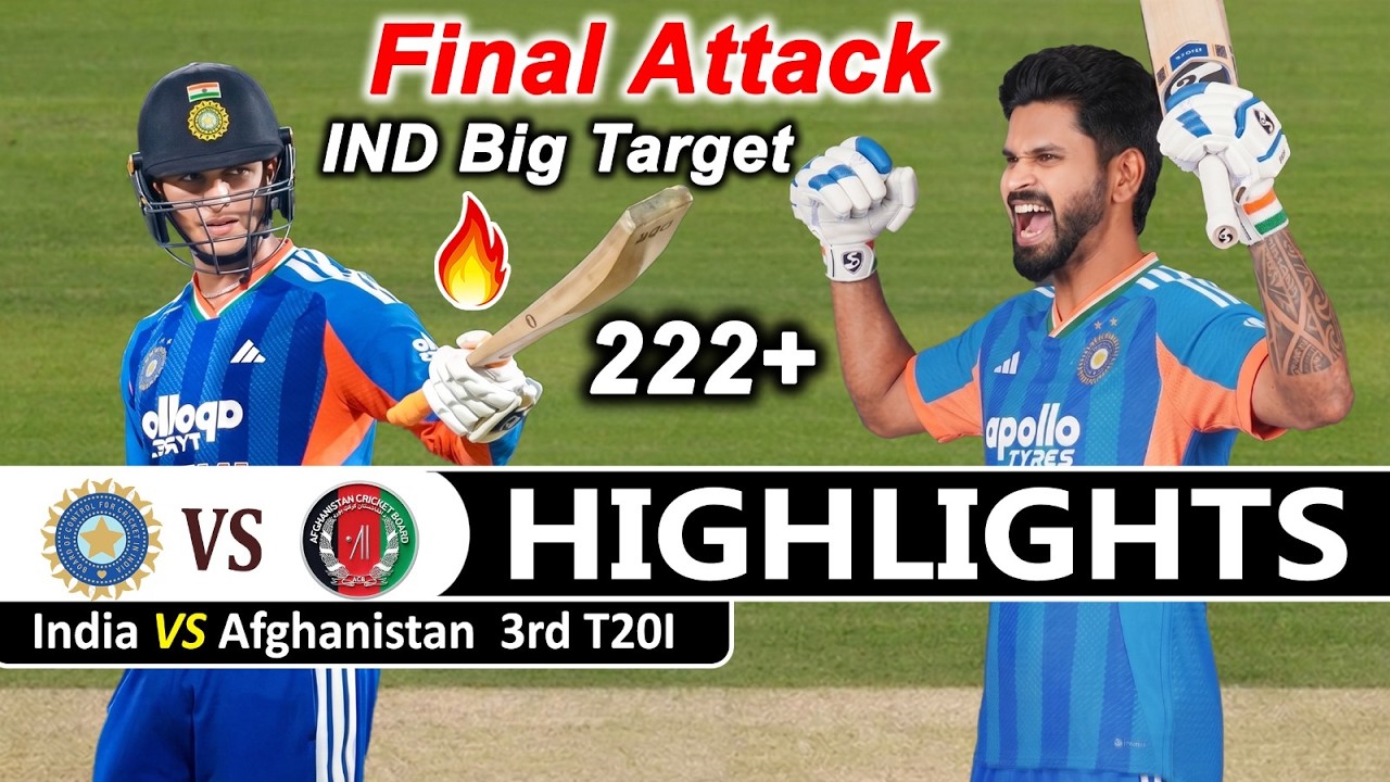 Ind Vs Afg Highlights | India vs Afghanistan 3rd T20 Match Highlights 2026