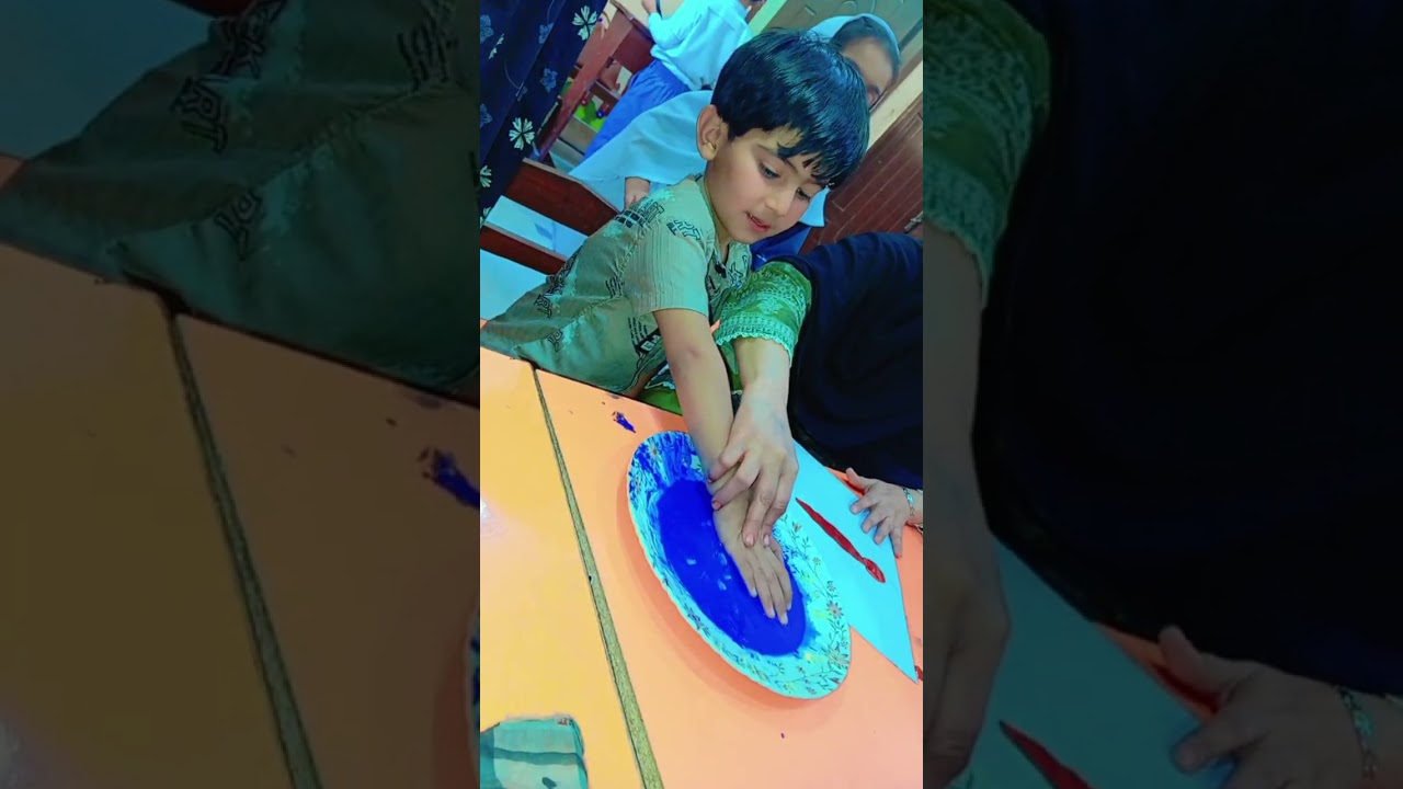 Nursery class activity//hand painting//Usman public school//#activity #nursery#viralvedioes 
