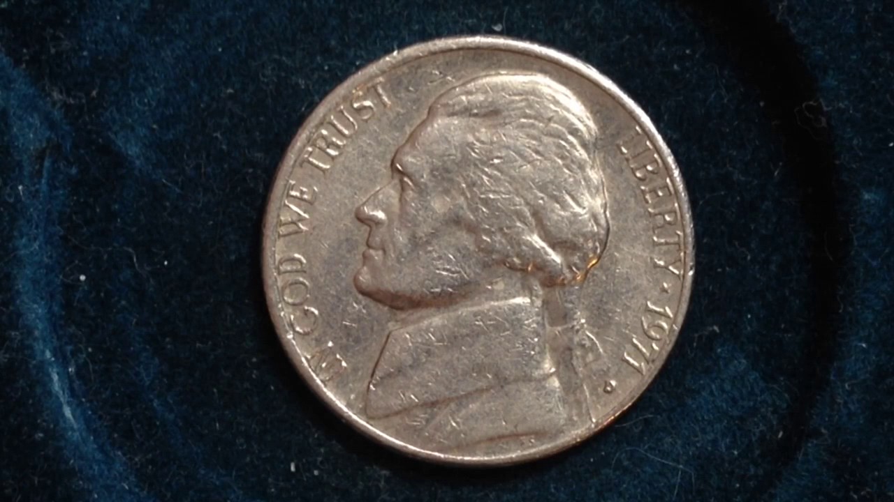 Никель Джефферсона 1971 года с буквой D (выпущено 316 миллионов)
