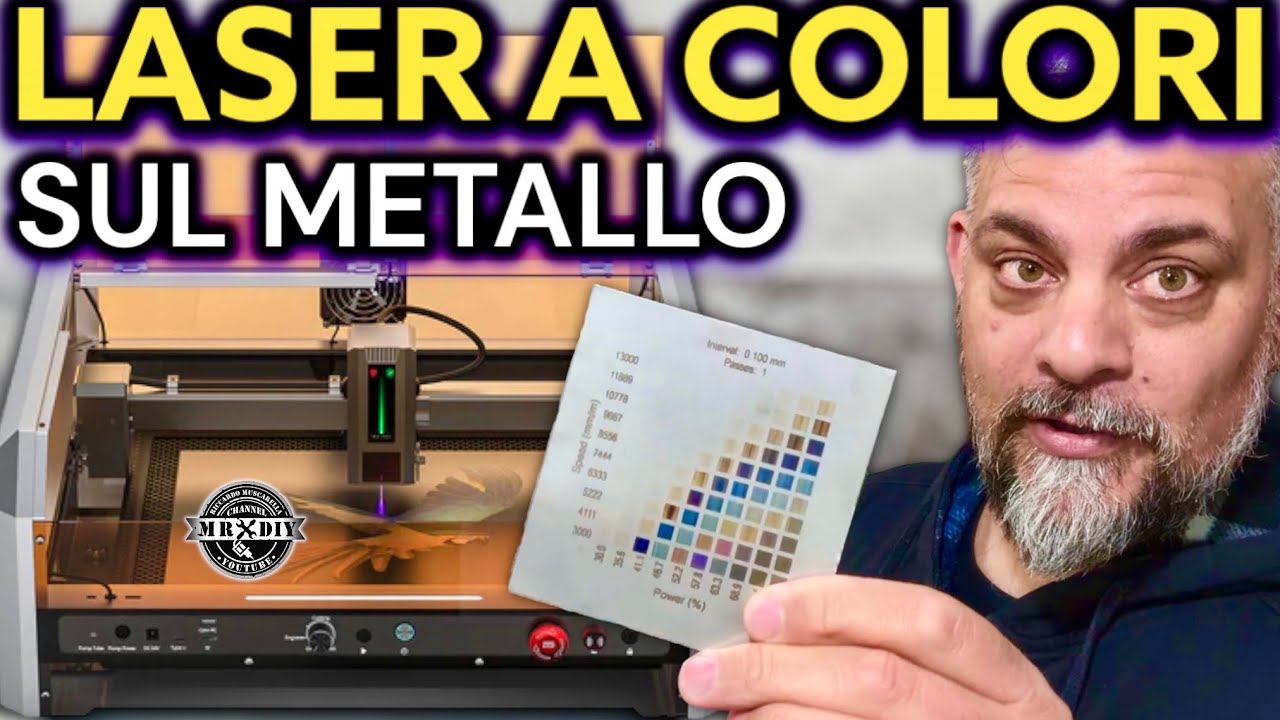 Novità incisore per incisione laser a colori su metallo, taglio legno potente veloce Genmitsu L8 20W