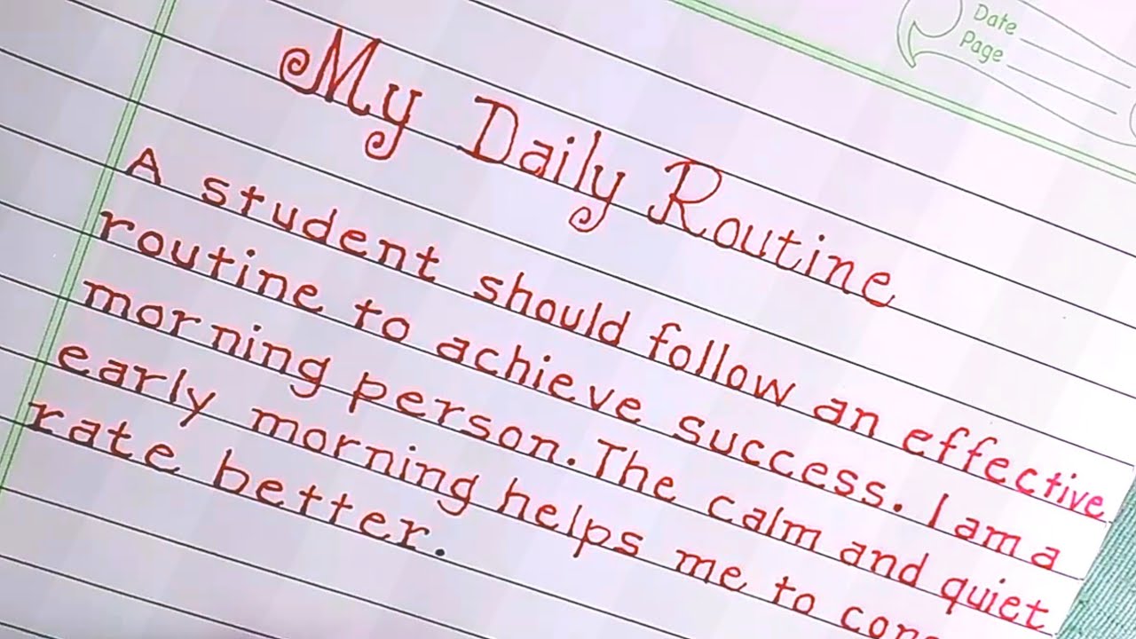 My Daily Routine Essay in English//My daily Life//One page writing